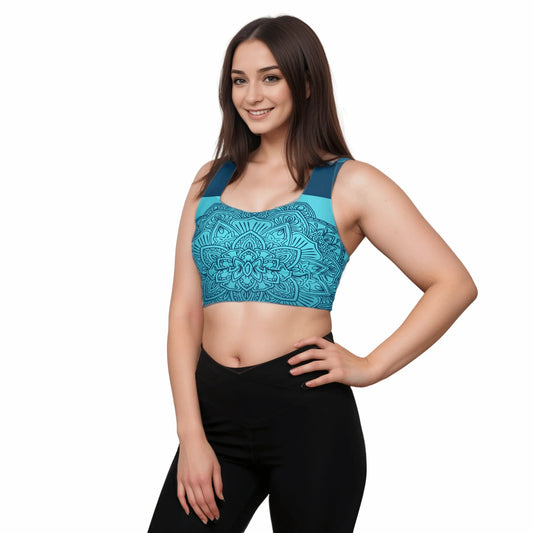 Mix Match - Aqua - Athlo Super Support Bra sustainable fashion athleisure includes plus size activewear yoga clothes unique flare leggings shorts dresses one pieces travel wear for ladies