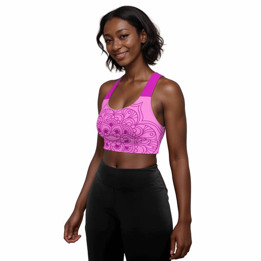 Mix Match - Pink - Athlo Super Support Bra sustainable fashion athleisure includes plus size activewear yoga clothes unique flare leggings shorts dresses one pieces travel wear for ladies