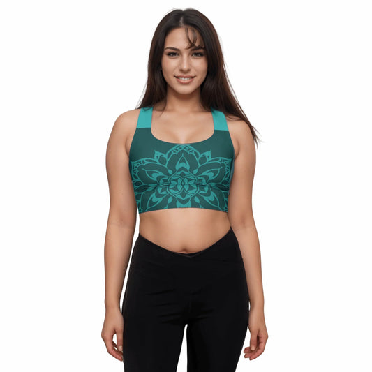Mix Match - Green - Athlo Super Support Bra sustainable fashion athleisure includes plus size activewear yoga clothes unique flare leggings shorts dresses one pieces travel wear for ladies
