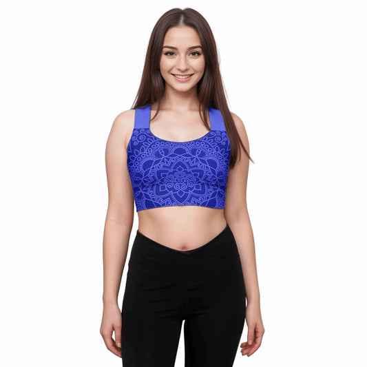 Mix Match - Blue - Athlo Super Support Bra sustainable fashion athleisure includes plus size activewear yoga clothes unique flare leggings shorts dresses one pieces travel wear for ladies