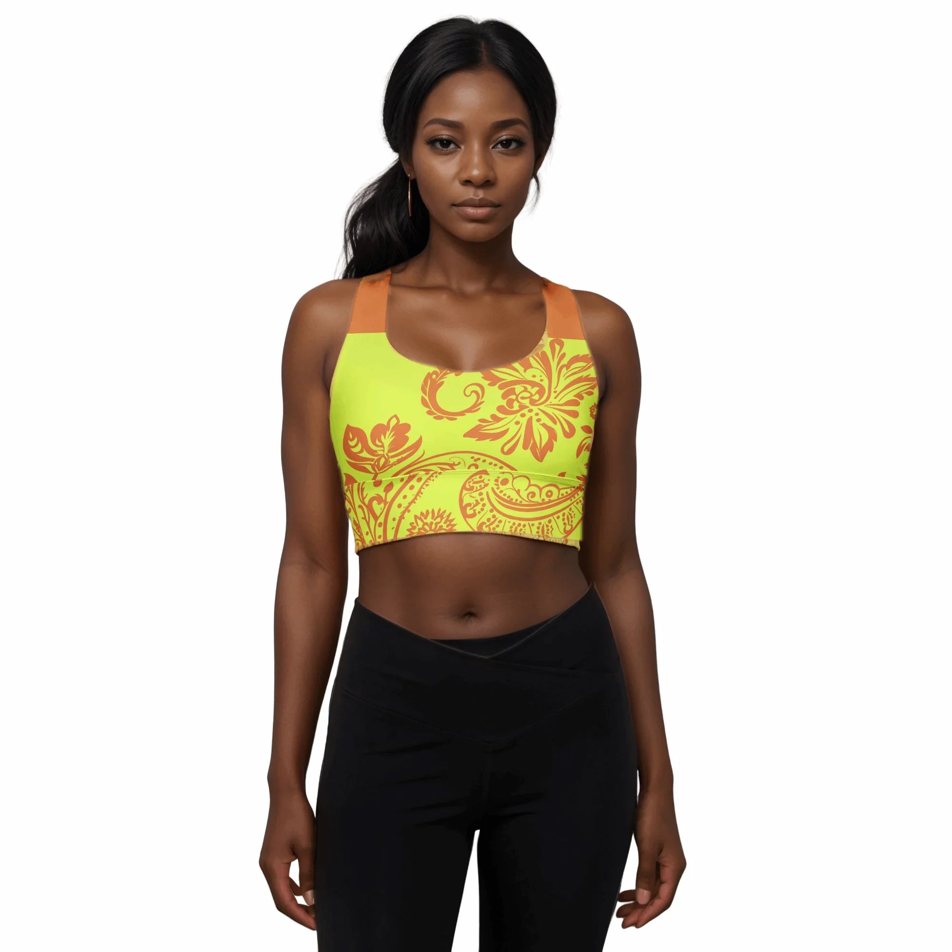 Mix Match - Yellow - Athlo Super Support Bra sustainable fashion athleisure includes plus size activewear yoga clothes unique flare leggings shorts dresses one pieces travel wear for ladies