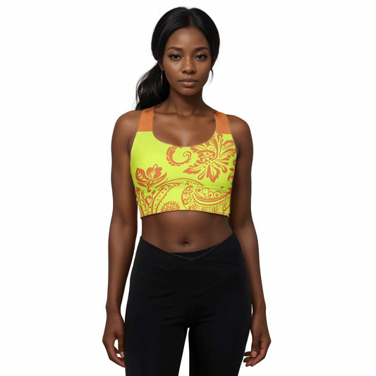 Mix Match - Yellow - Athlo Super Support Bra sustainable fashion athleisure includes plus size activewear yoga clothes unique flare leggings shorts dresses one pieces travel wear for ladies