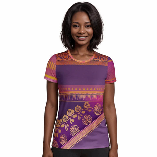 Ronish Sari - Athlo Flex Shirt sustainable fashion athleisure includes plus size activewear yoga clothes unique flare leggings shorts dresses one pieces travel wear for ladies