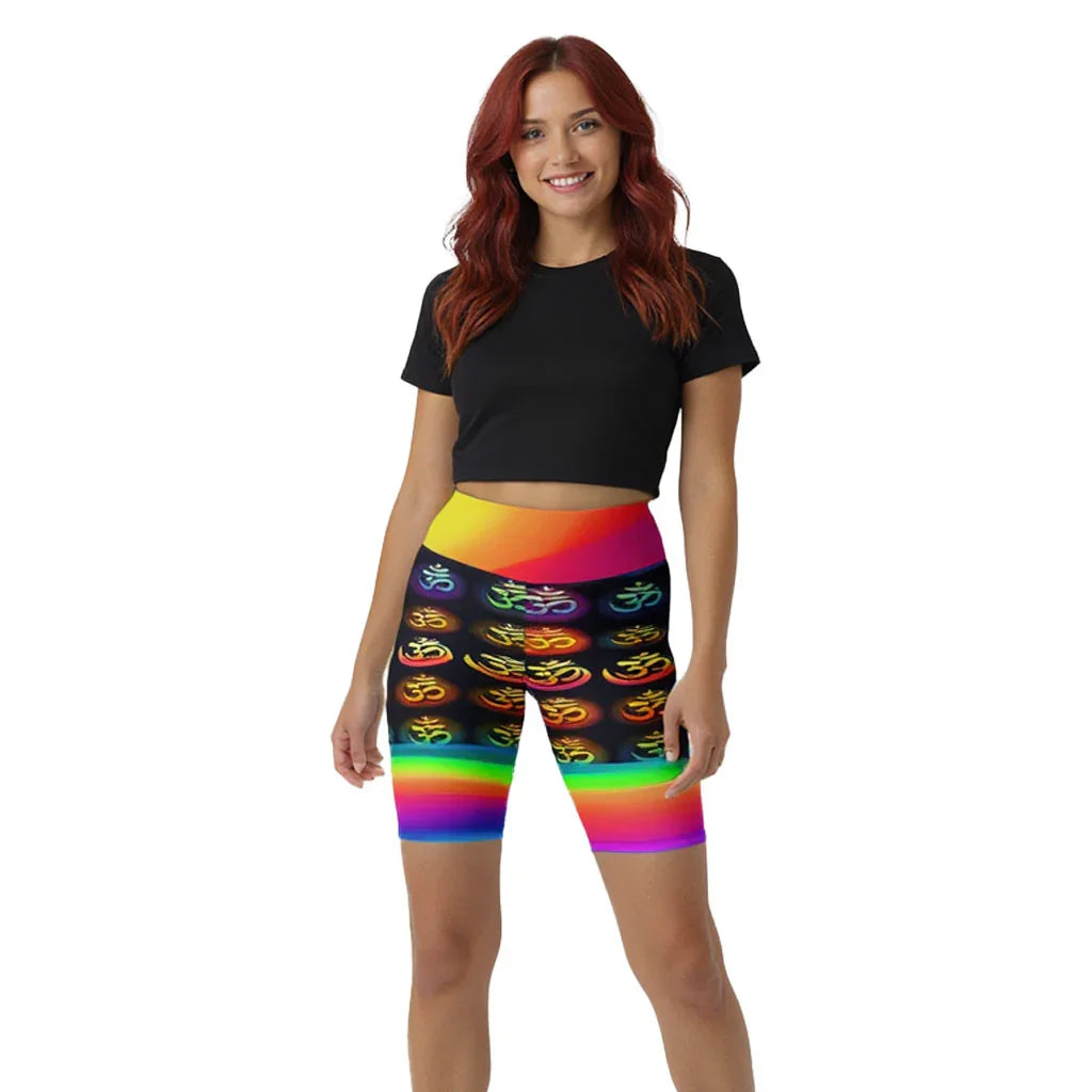 Lilani - Athlo Yoga Long Shorts sustainable fashion athleisure includes plus size activewear yoga clothes unique flare leggings shorts dresses one pieces travel wear for ladies