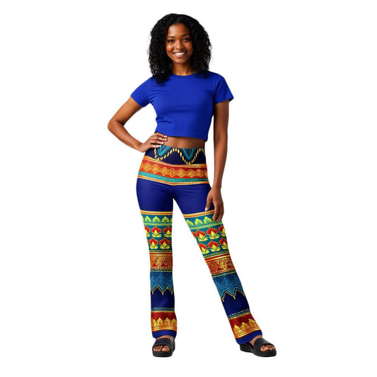 Perani Sari - Athlo Bell Leggings sustainable fashion athleisure includes plus size activewear yoga clothes unique flare leggings shorts dresses one pieces travel wear for ladies