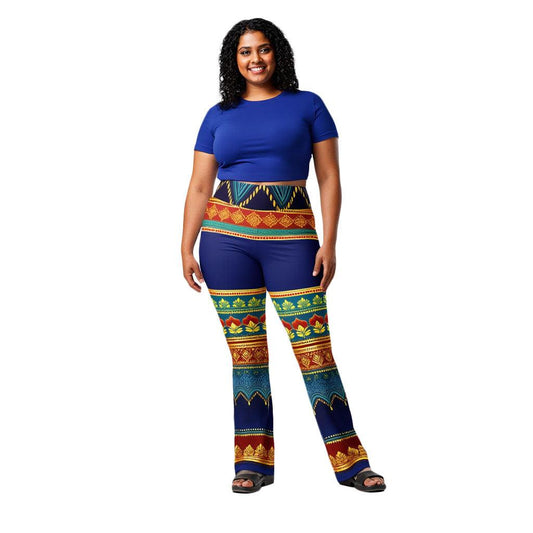 Perani Sari - Plus Athlo Bell Leggings sustainable fashion athleisure includes plus size activewear yoga clothes unique flare leggings shorts dresses one pieces travel wear for ladies