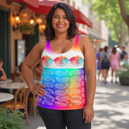 Girisha - Plus Athlo Flex Tank sustainable fashion athleisure includes plus size activewear yoga clothes unique flare leggings shorts dresses one pieces travel wear for ladies