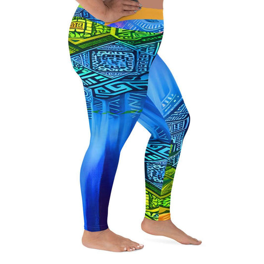 Tiania - Plus Athlo Yoga Leggings sustainable fashion athleisure includes plus size activewear yoga clothes unique flare leggings shorts dresses one pieces travel wear for ladies