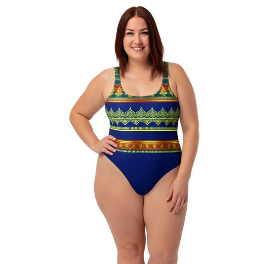 Perani Sari - Plus Athlo Swimsuit sustainable fashion athleisure includes plus size activewear yoga clothes unique flare leggings shorts dresses one pieces travel wear for ladies