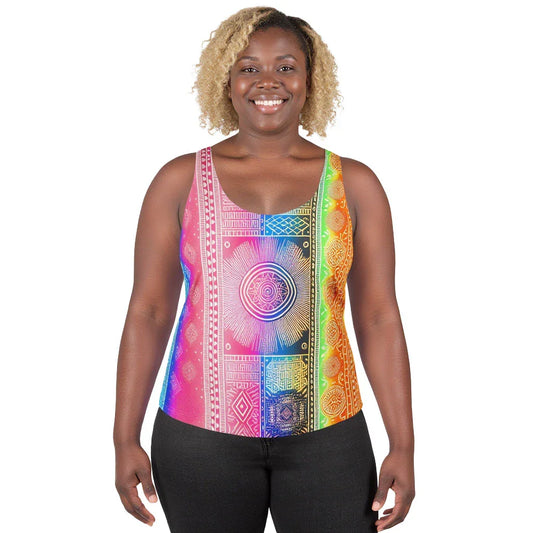 Deshan - Plus Athlo Flex Tank sustainable fashion athleisure includes plus size activewear yoga clothes unique flare leggings shorts dresses one pieces travel wear for ladies