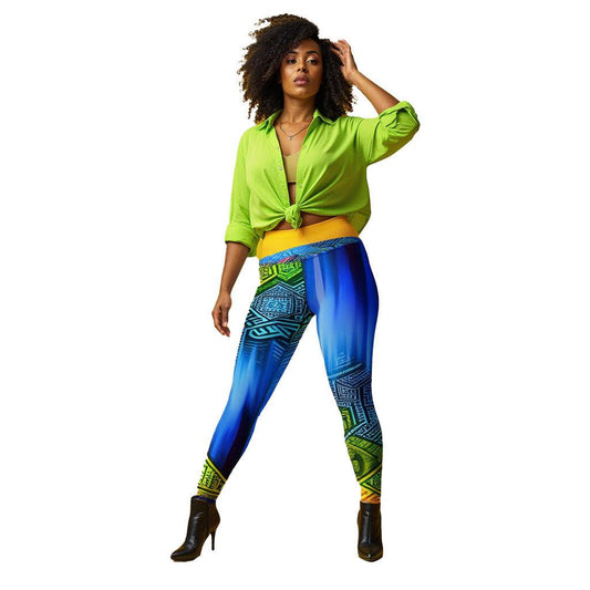 Tiania - Plus Athlo Yoga Leggings sustainable fashion athleisure includes plus size activewear yoga clothes unique flare leggings shorts dresses one pieces travel wear for ladies