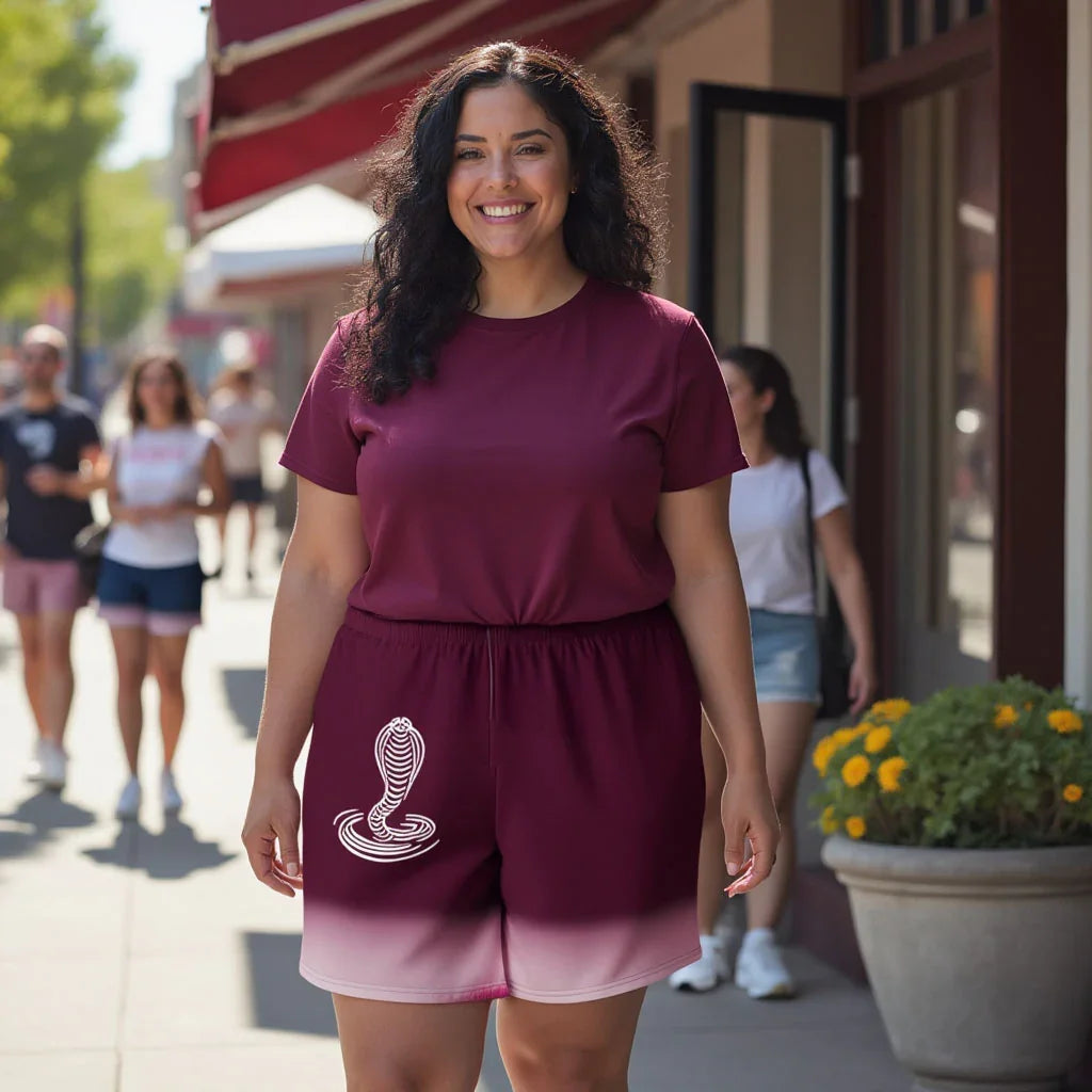 Cobra Naga - Plus Athlo Rec Shorts sustainable fashion athleisure includes plus size activewear yoga clothes unique flare leggings shorts dresses one pieces travel wear for ladies