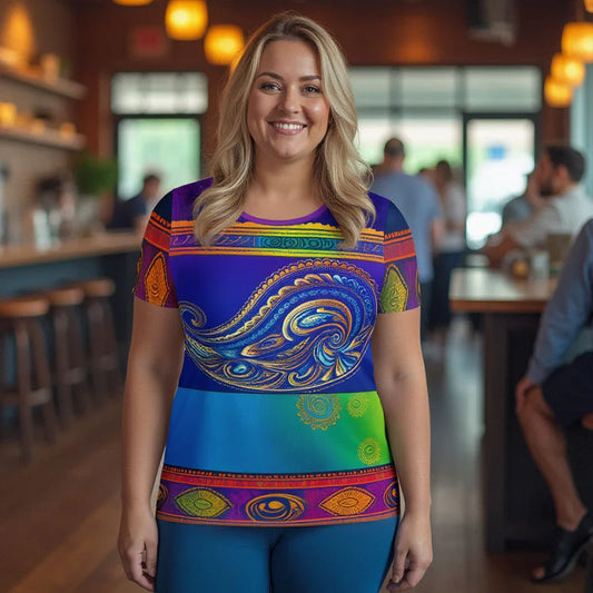 Suli - Plus Athlo Flex Shirt sustainable fashion athleisure includes plus size activewear yoga clothes unique flare leggings shorts dresses one pieces travel wear for ladies