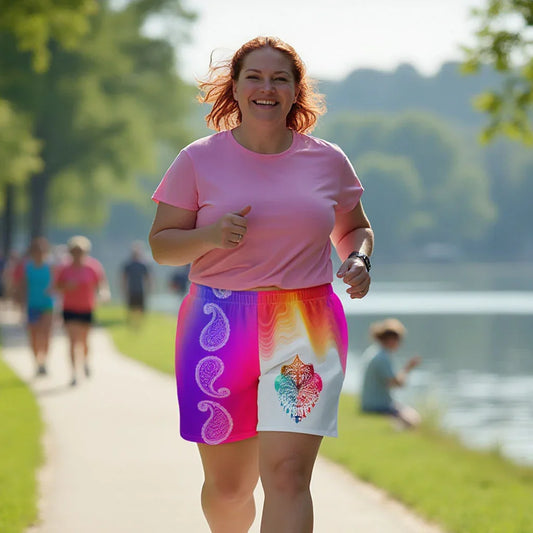 Girisha - Plus Athlo Rec Shorts sustainable fashion athleisure includes plus size activewear yoga clothes unique flare leggings shorts dresses one pieces travel wear for ladies