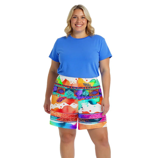 Chellam - Plus Athlo Rec Shorts sustainable fashion athleisure includes plus size activewear yoga clothes unique flare leggings shorts dresses one pieces travel wear for ladies