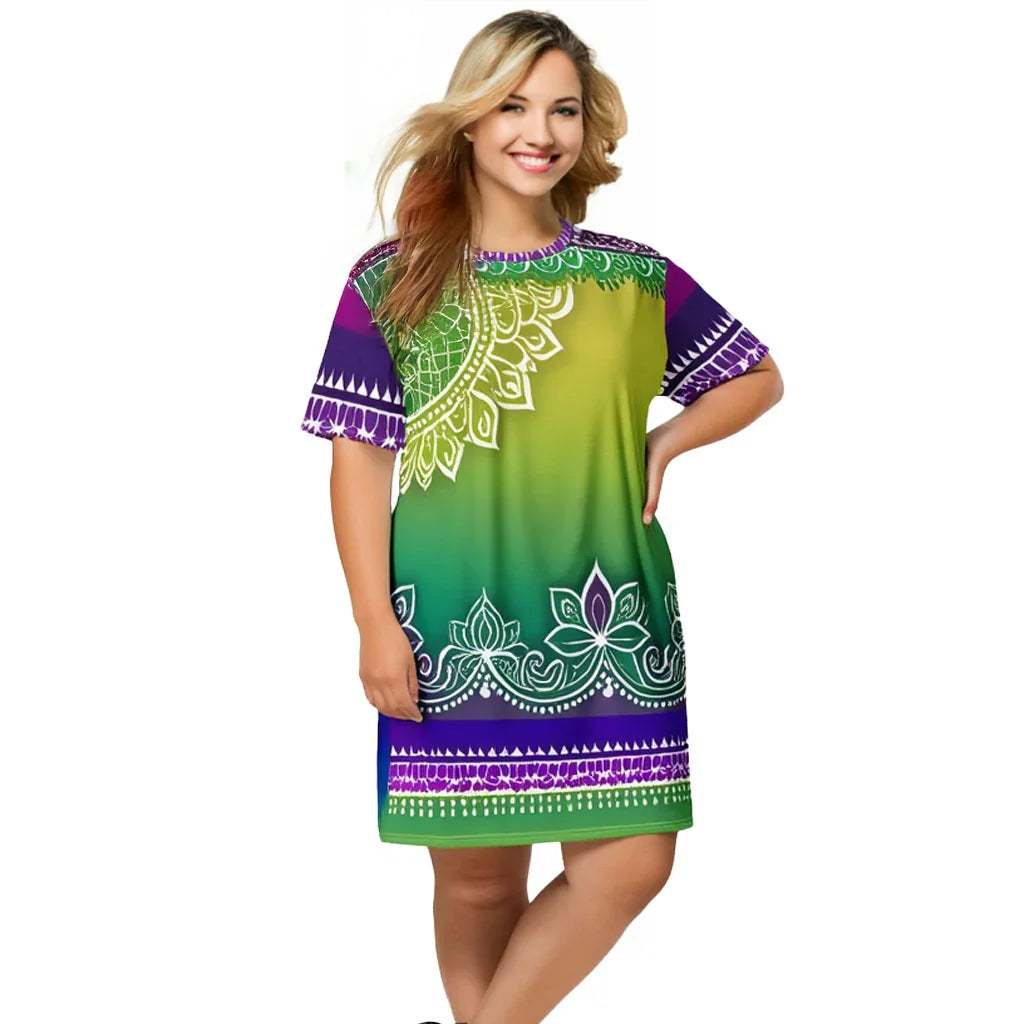 Evani Henna - Plus Athlo Straight Dress sustainable fashion athleisure includes plus size activewear yoga clothes unique flare leggings shorts dresses one pieces travel wear for ladies