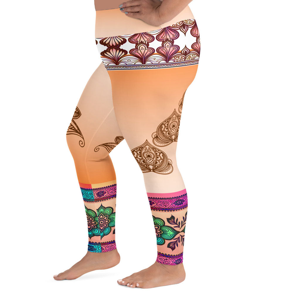 Zai - Plus Athlo / Yoga Leggings best workout and yoga pants for women plus size affordable sustainable recycled unique cool funky leggings by Namaste Fashion