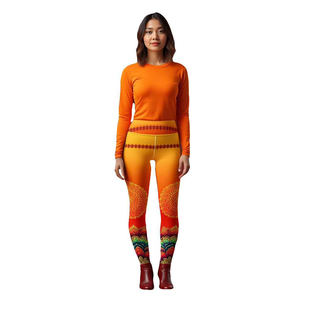 Pranika - Athlo / Yoga Leggings best workout and yoga pants for women plus size affordable sustainable recycled unique cool funky leggings by Namaste Fashion