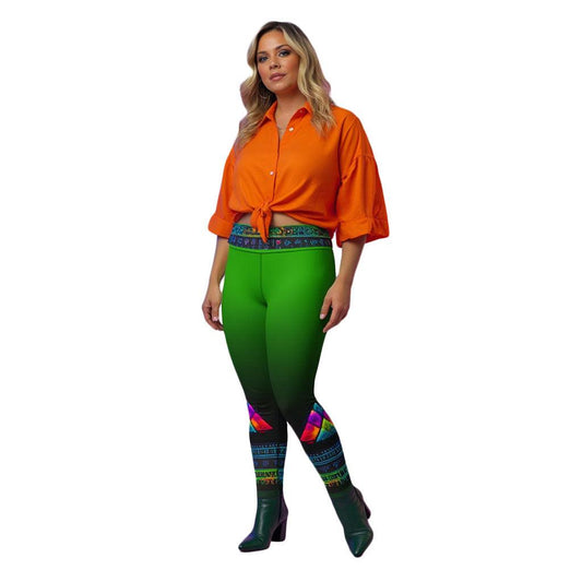 Arez - Plus Athlo Yoga Leggings sustainable fashion athleisure includes plus size activewear yoga clothes unique flare leggings shorts dresses one pieces travel wear for ladies