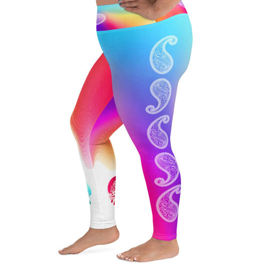 Girisha - Plus Athlo Yoga Leggings sustainable fashion athleisure includes plus size activewear yoga clothes unique flare leggings shorts dresses one pieces travel wear for ladies