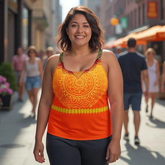 Pranika - Plus Athlo Flex Tank sustainable fashion athleisure includes plus size activewear yoga clothes unique flare leggings shorts dresses one pieces travel wear for ladies