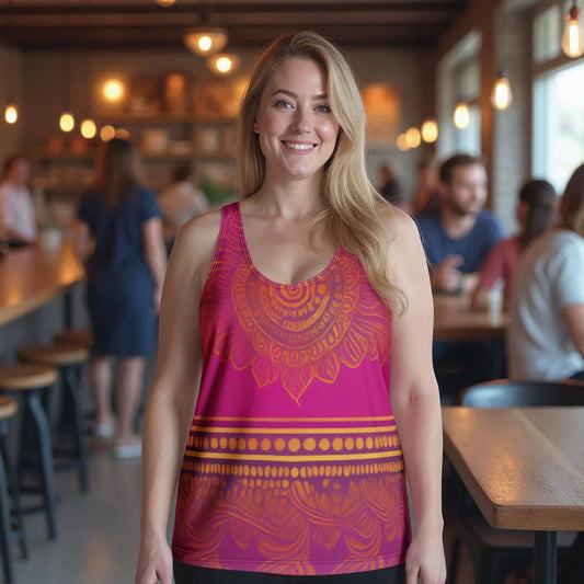 Piya Sari - Plus Athlo Flex Tank sustainable fashion athleisure includes plus size activewear yoga clothes unique flare leggings shorts dresses one pieces travel wear for ladies