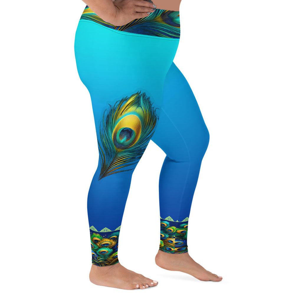 Kavina - Plus Athlo / Yoga Leggings best workout and yoga pants for women plus size affordable sustainable recycled unique cool funky leggings by Namaste Fashion