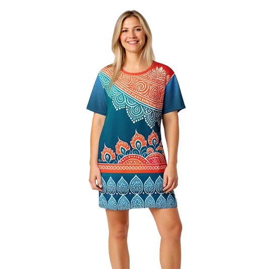 Arsha Henna - Athlo Straight Dress sustainable fashion athleisure includes plus size activewear yoga clothes unique flare leggings shorts dresses one pieces travel wear for ladies