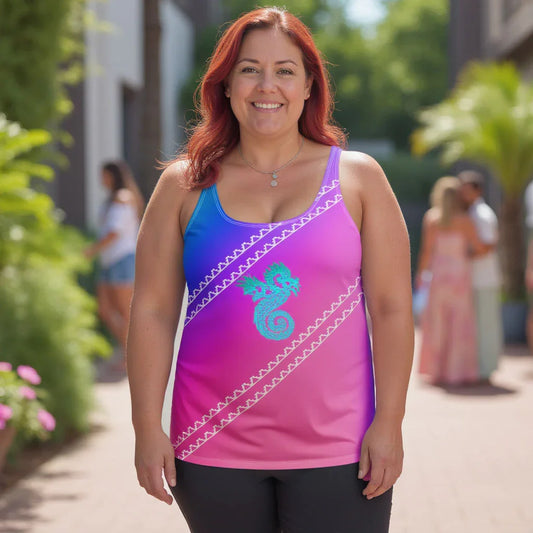 Dragon Desi - Plus Athlo Flex Tank sustainable fashion athleisure includes plus size activewear yoga clothes unique flare leggings shorts dresses one pieces travel wear for ladies