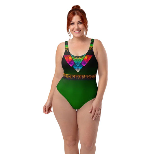 Arez - Plus Athlo Swimsuit sustainable fashion athleisure includes plus size activewear yoga clothes unique flare leggings shorts dresses one pieces travel wear for ladies