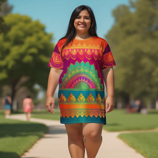 Aijya Sari - Plus Athlo Straight Dress sustainable fashion athleisure includes plus size activewear yoga clothes unique flare leggings shorts dresses one pieces travel wear for ladies