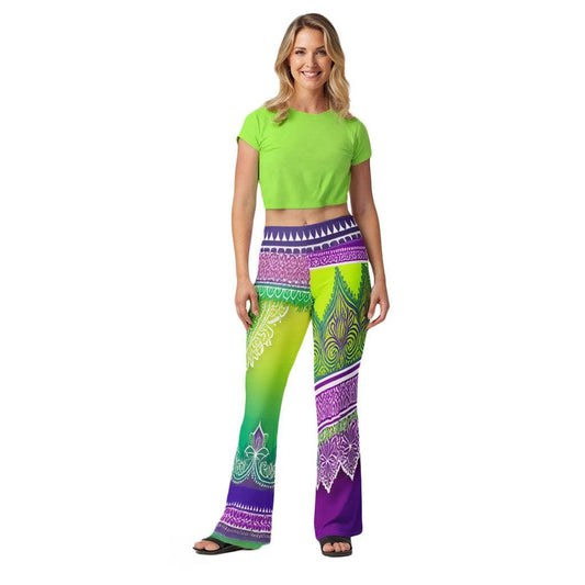 Evani Henna - Athlo Bell Leggings sustainable fashion athleisure includes plus size activewear yoga clothes unique flare leggings shorts dresses one pieces travel wear for ladies