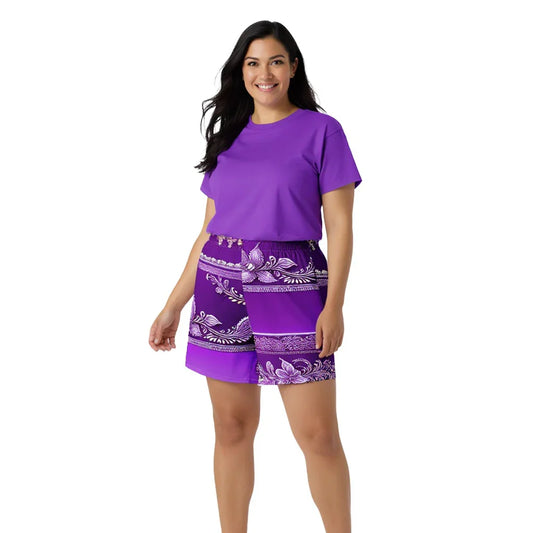 Sanavi Henna - Athlo Rec Shorts sustainable fashion athleisure includes plus size activewear yoga clothes unique flare leggings shorts dresses one pieces travel wear for ladies