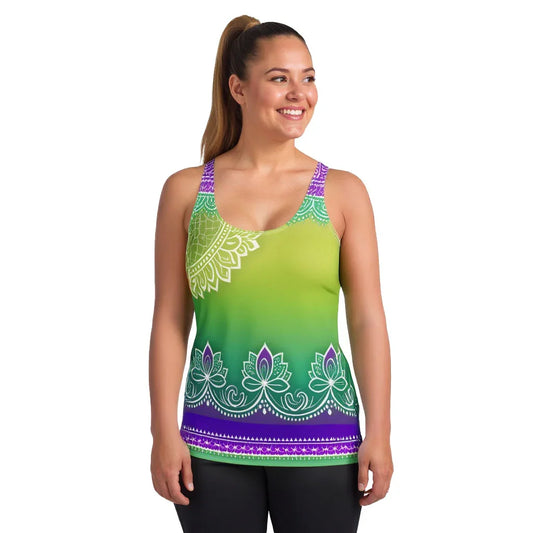 Evani Henna - Athlo Flex Tank sustainable fashion athleisure includes plus size activewear yoga clothes unique flare leggings shorts dresses one pieces travel wear for ladies