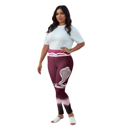 Cobra Naga - Plus Athlo Yoga Leggings sustainable fashion athleisure includes plus size activewear yoga clothes unique flare leggings shorts dresses one pieces travel wear for ladies