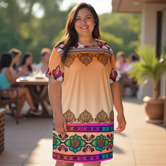 Zai - Plus Athlo Straight Dress sustainable fashion athleisure includes plus size activewear yoga clothes unique flare leggings shorts dresses one pieces travel wear for ladies