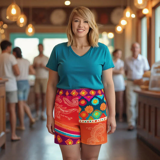 Talla - Plus Athlo Rec Shorts sustainable fashion athleisure includes plus size activewear yoga clothes unique flare leggings shorts dresses one pieces travel wear for ladies