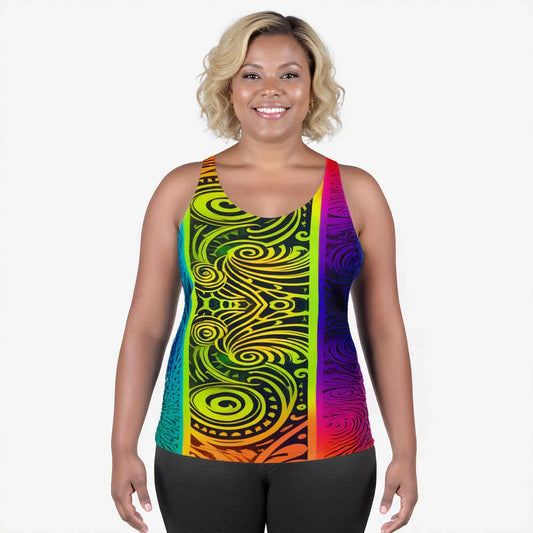 Imaya - Plus Athlo Flex Tank sustainable fashion athleisure includes plus size activewear yoga clothes unique flare leggings shorts dresses one pieces travel wear for ladies