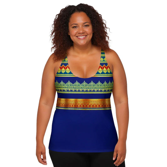 Perani Sari - Plus Athlo Flex Tank sustainable fashion athleisure includes plus size activewear yoga clothes unique flare leggings shorts dresses one pieces travel wear for ladies