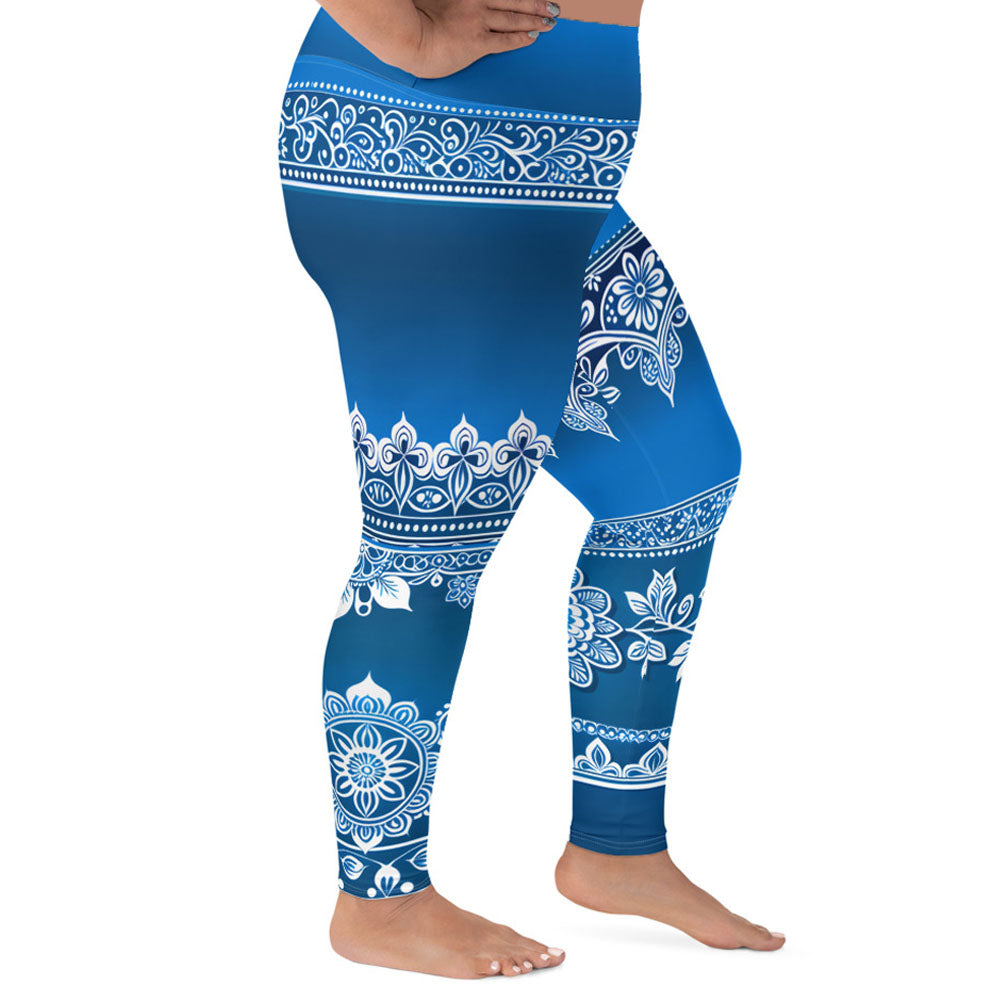 Temar - Plus Athlo / Yoga Leggings best workout and yoga pants for women affordable sustainable recycled unique cool funky plus size leggings by Namaste Fashion