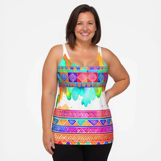 Chellam - Plus Athlo Flex Tank sustainable fashion athleisure includes plus size activewear yoga clothes unique flare leggings shorts dresses one pieces travel wear for ladies