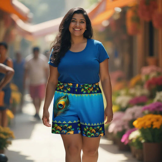 Kavina - Plus Athlo Rec Shorts sustainable fashion athleisure includes plus size activewear yoga clothes unique flare leggings shorts dresses one pieces travel wear for ladies