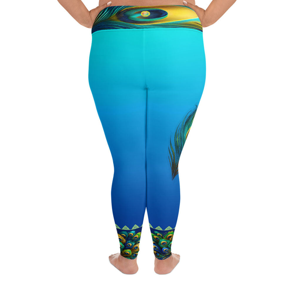 Kavina - Plus Athlo / Yoga Leggings best workout and yoga pants for women plus size affordable sustainable recycled unique cool funky leggings by Namaste Fashion