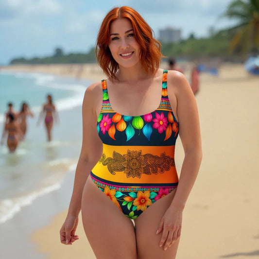 Lexani - Plus Athlo Swimsuit sustainable fashion athleisure includes plus size activewear yoga clothes unique flare leggings shorts dresses one pieces travel wear for ladies