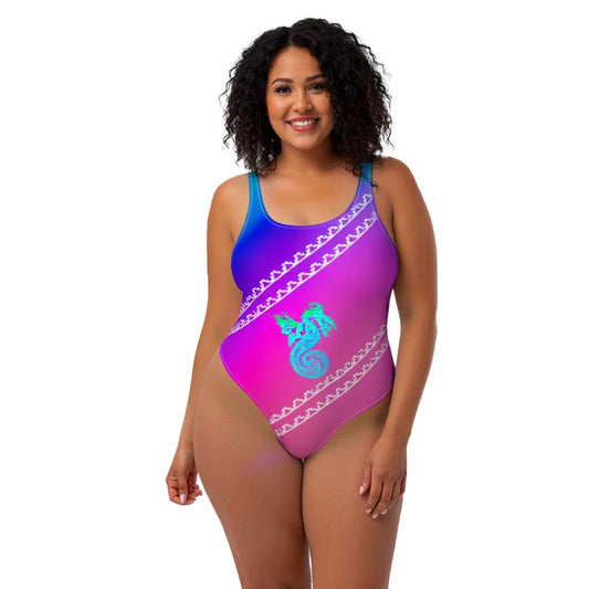 Dragon Desi - Plus Athlo Swimsuit sustainable fashion athleisure includes plus size activewear yoga clothes unique flare leggings shorts dresses one pieces travel wear for ladies