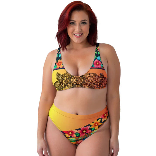 Lexani - Plus Athlo Classic Bikini sustainable fashion athleisure includes plus size activewear yoga clothes unique flare leggings shorts dresses one pieces travel wear for ladies