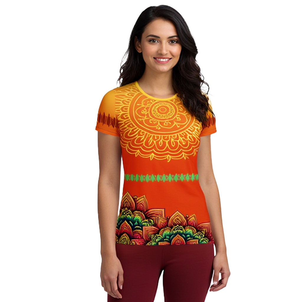 Pranika - Athlo Flex Shirt best workout and yoga pants for women affordable sustainable recycled unique cool funky plus size leggings by Namaste Fashion