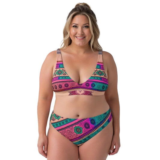 Zai - Plus Athlo Classic Bikini sustainable fashion athleisure includes plus size activewear yoga clothes unique flare leggings shorts dresses one pieces travel wear for ladies