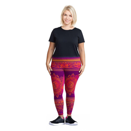 Piya Sari - Plus Athlo Yoga Leggings sustainable fashion athleisure includes plus size activewear yoga clothes unique flare leggings shorts dresses one pieces travel wear for ladies