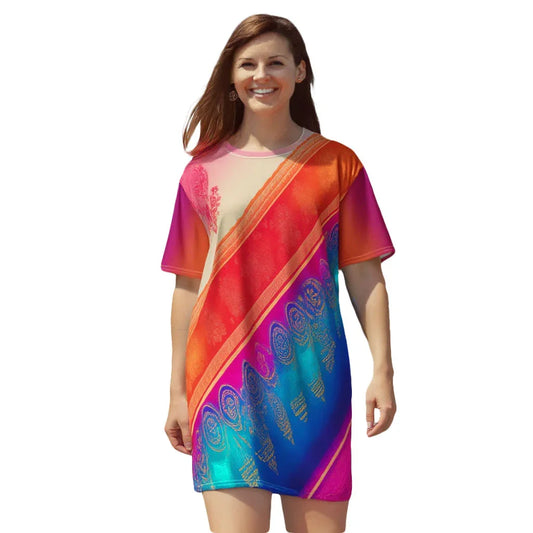 Jaini Sari - Athlo Straight Dress sustainable fashion athleisure includes plus size activewear yoga clothes unique flare leggings shorts dresses one pieces travel wear for ladies